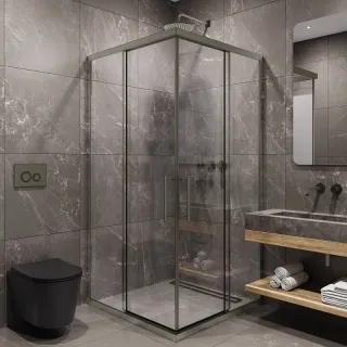 Душевой уголок Timo T36 90x90 см никель